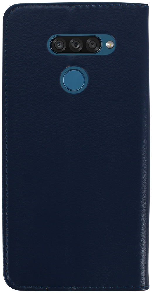 LG K50S oldalra nyíló flipes bőrtok asztali tartó funkciós sötétkék