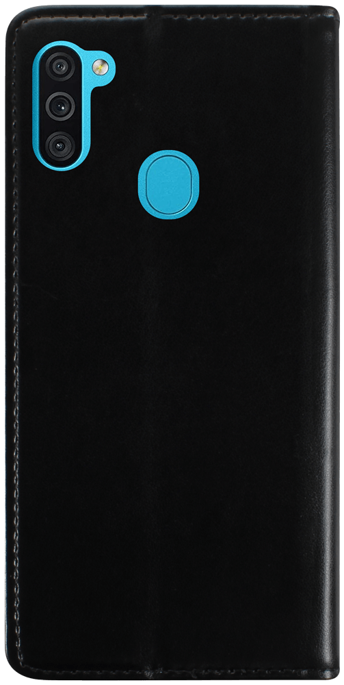 Samsung Galaxy M11 (SM-M115F) oldalra nyíló flipes bőrtok asztali tartó funkciós fekete