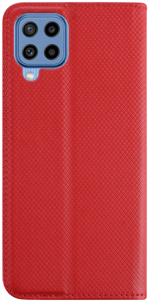 Samsung Galaxy M22 (SM-M225FV) oldalra nyíló flipes bőrtok rombusz mintás piros