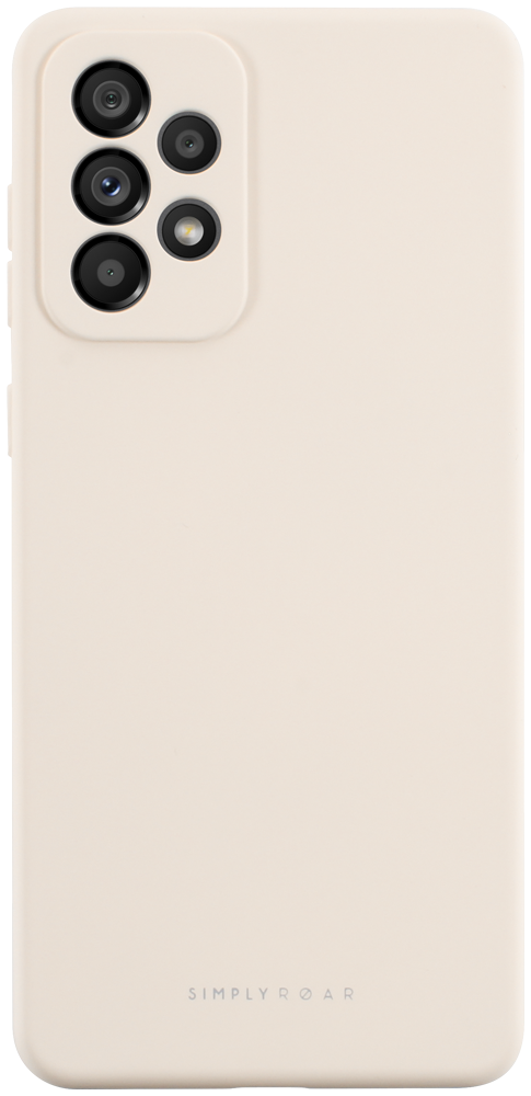 Samsung Galaxy A73 5G (SM-A736B) szilikon tok gyári ROAR kameravédővel púder fehér
