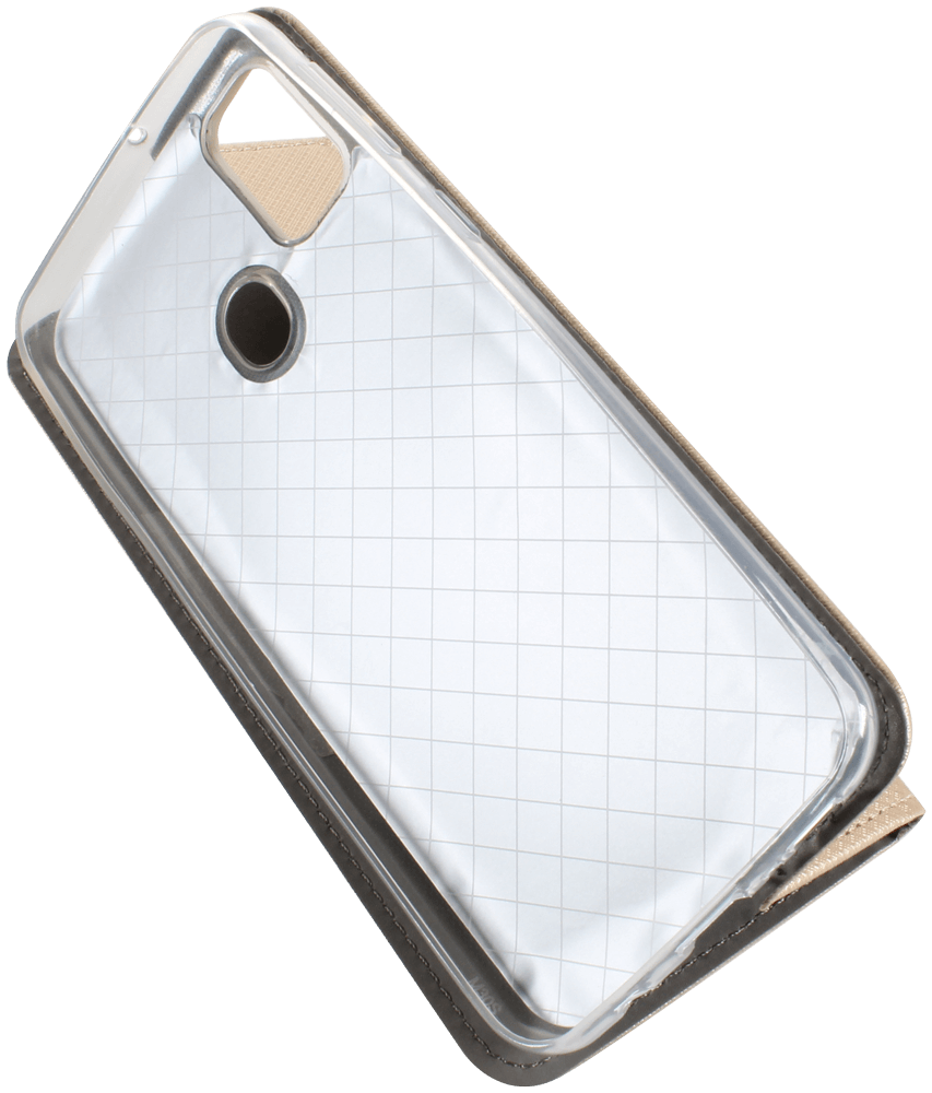 Samsung Galaxy M21 (SM-M215F) oldalra nyíló flipes bőrtok rombusz mintás arany