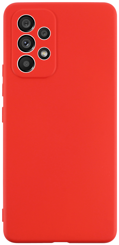 Samsung Galaxy A53 5G (SM-A5360) szilikon tok kameravédővel matt piros