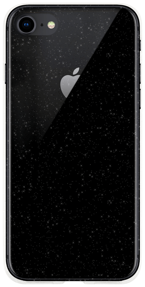 Apple iPhone SE (2022) szilikon tok csillogó átlátszó