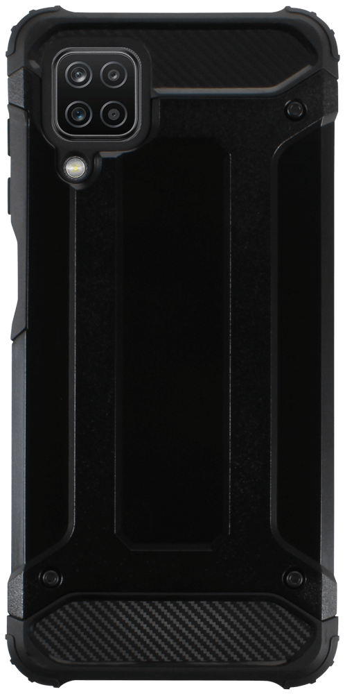 Samsung Galaxy A12 (SM-A125F) ütésálló tok légpárnás sarkas, hibrid Forcell Armor fekete