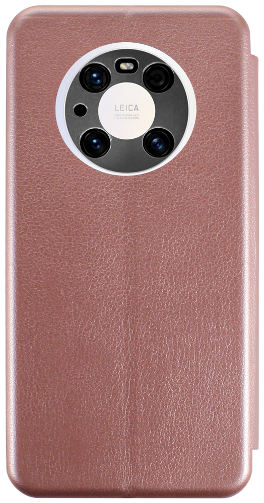 Huawei Mate 40 Pro oldalra nyíló mágneses flipes bőrtok prémium minőség rozéarany