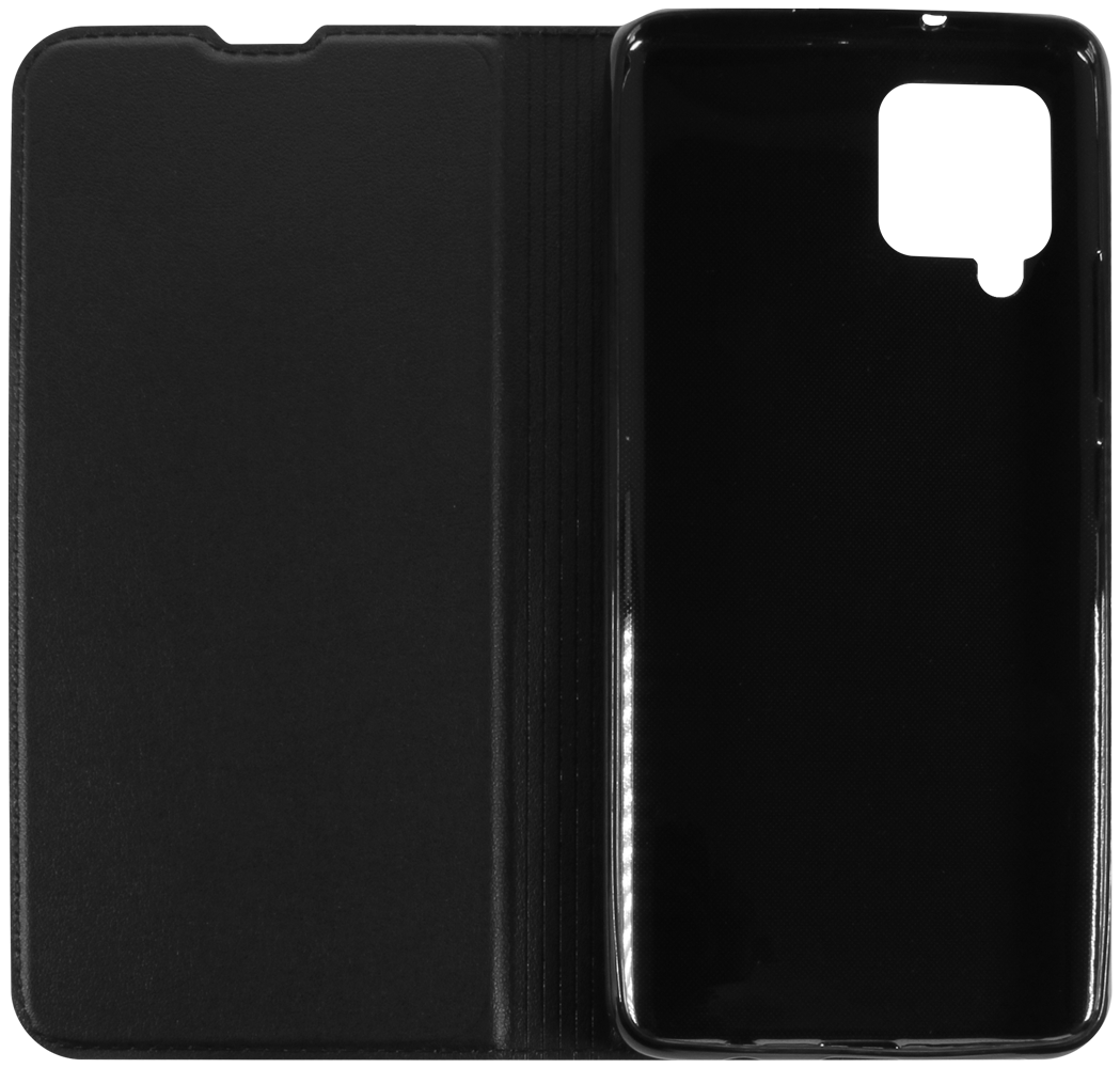 Samsung Galaxy A42 5G (SM-A426B) oldalra nyíló flipes bőrtok elől-hátul mágneses fekete