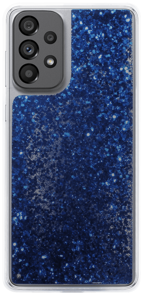Samsung Galaxy A73 5G (SM-A736B) szilikon tok Liquid Glitter kék