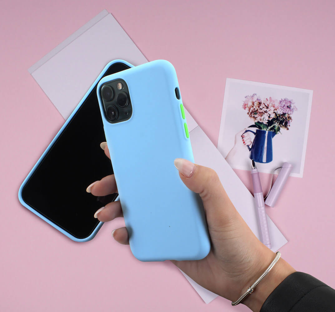 Samsung Galaxy A42 5G (SM-A426B) szilikon tok babakék