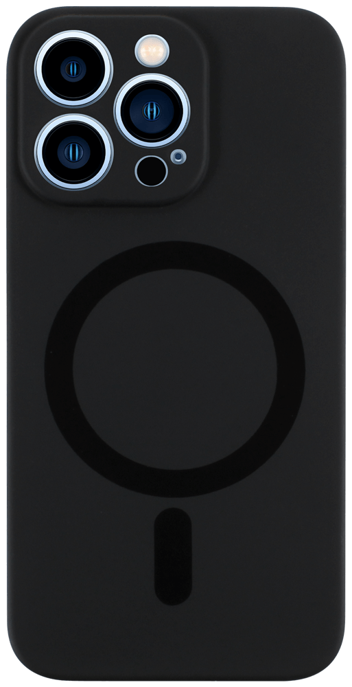 Apple iPhone 13 Pro szilikon tok gyári MagSafe kameravédővel fekete