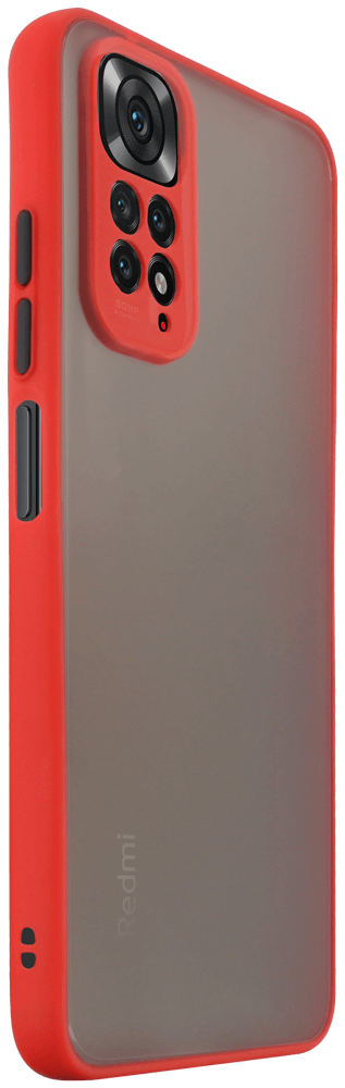 Xiaomi Redmi Note 11 kemény hátlap Vennus Button Bumper piros