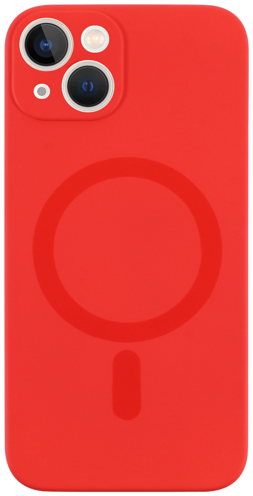 Apple iPhone 13 szilikon tok gyári MagSafe kameravédővel piros