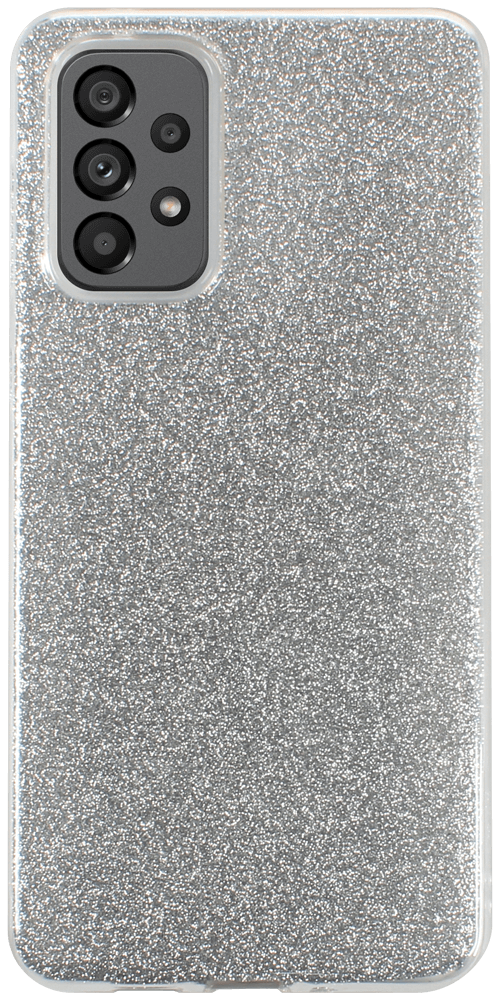 Samsung Galaxy A73 5G (SM-A736B) szilikon tok csillogó hátlap ezüst