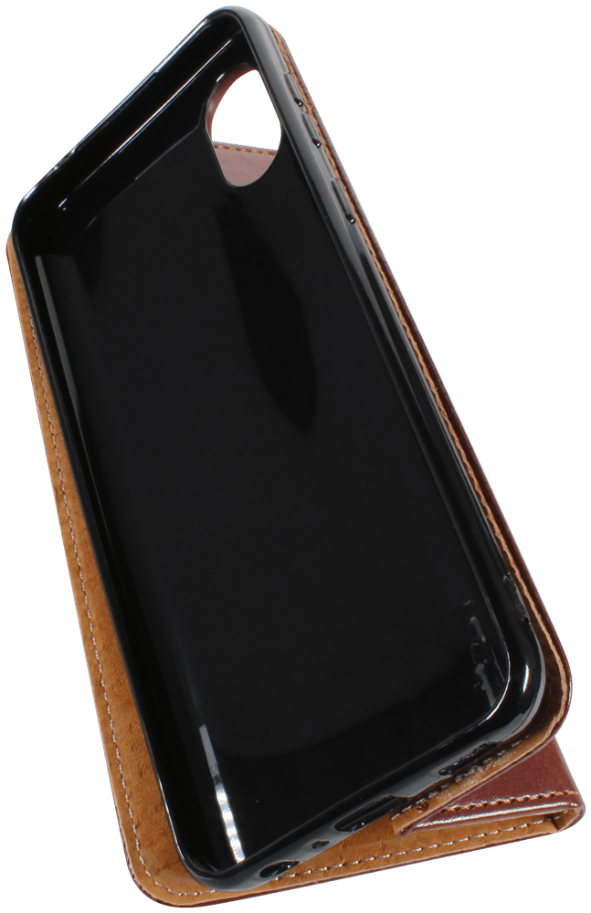 Samsung Galaxy A03 Core (SM-A032F) oldalra nyíló flipes bőrtok valódi bőr barna