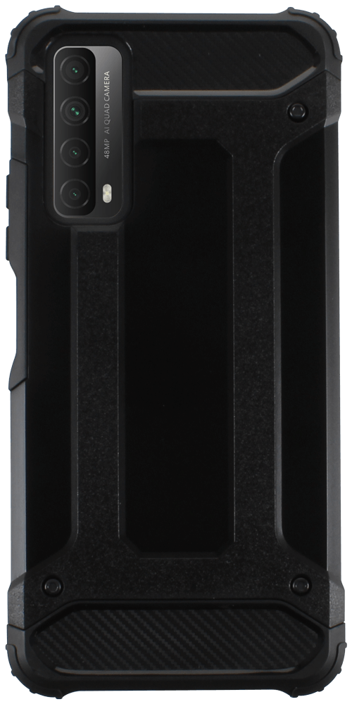 Huawei P Smart 2021 ütésálló tok légpárnás sarkas, hibrid Forcell Armor fekete