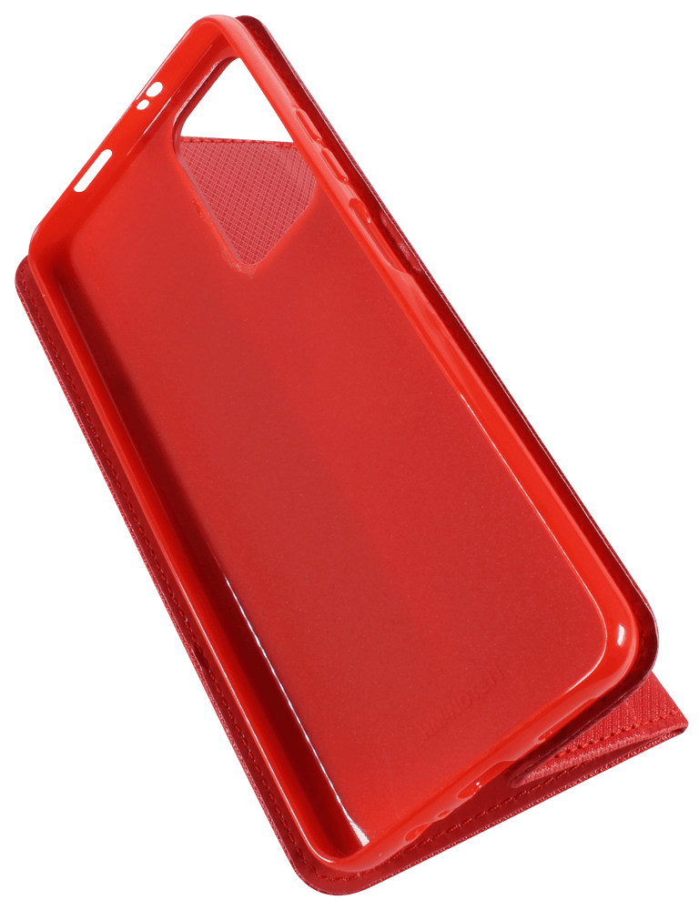 Xiaomi Poco M4 Pro 5G oldalra nyíló flipes bőrtok rombusz mintás piros