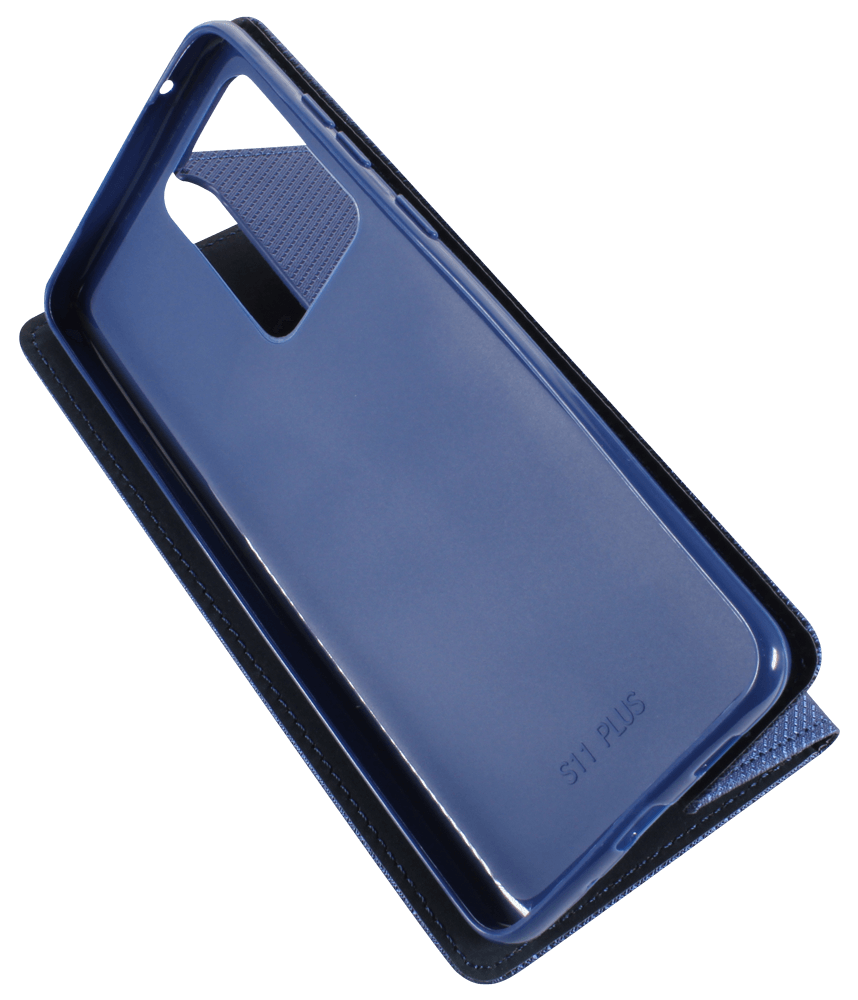 Samsung Galaxy S20 Ultra 5G (SM-G988B) oldalra nyíló flipes bőrtok rombusz mintás sötétkék