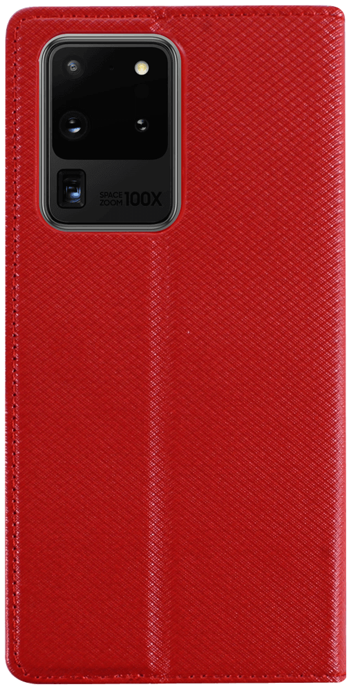 Samsung Galaxy S20 Ultra 5G (SM-G988B) oldalra nyíló flipes bőrtok rombusz mintás piros