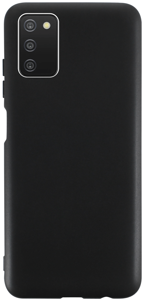 Samsung Galaxy A03s (SM-A037F) szilikon tok matt-fényes keret fekete