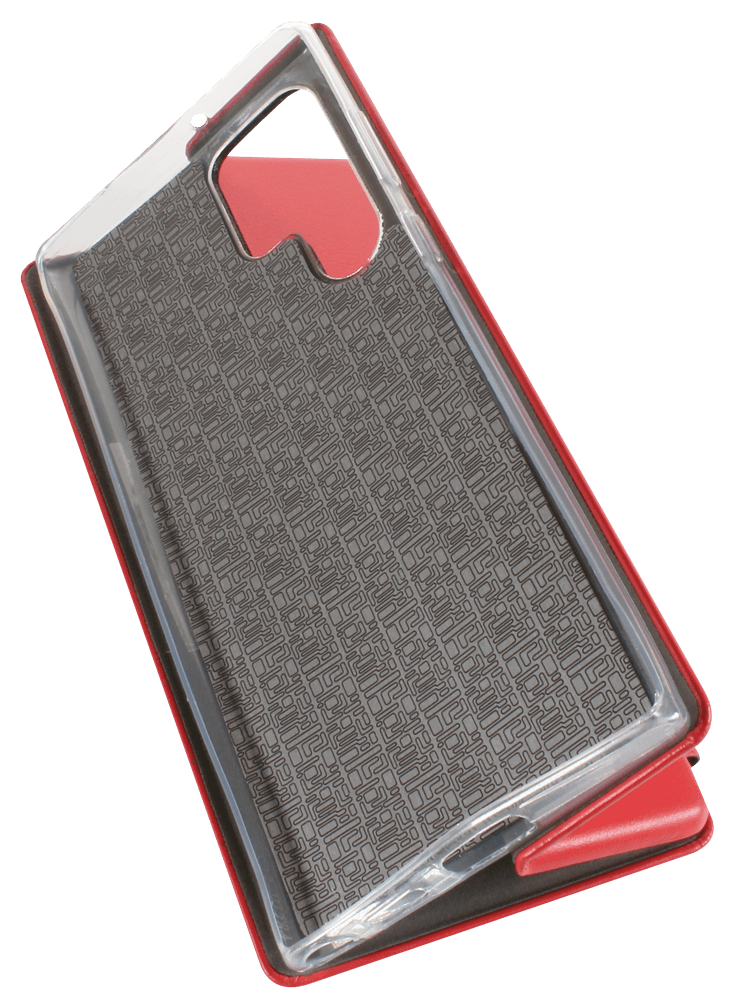 Samsung Galaxy S22 Ultra 5G (SM-S908B) oldalra nyíló mágneses flipes bőrtok prémium minőség piros