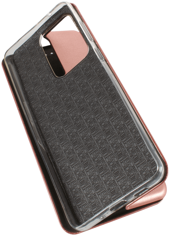 Samsung Galaxy S20 Ultra (SM-G988B) oldalra nyíló mágneses flipes bőrtok prémium minőség rozéarany