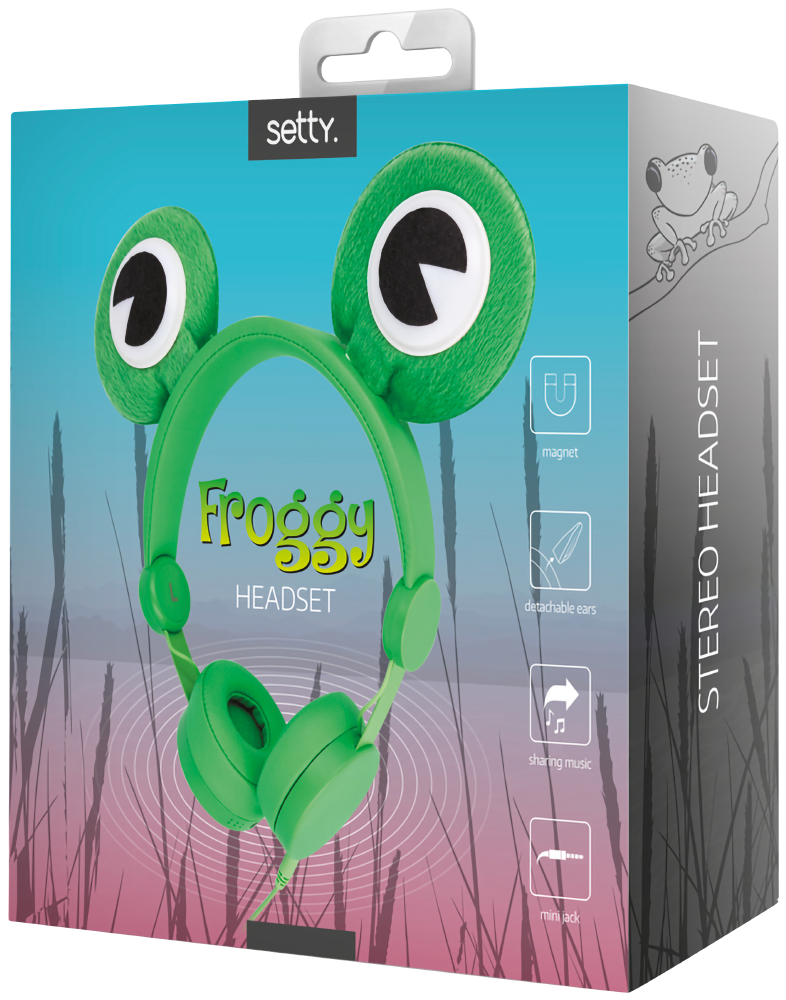 Nokia G10 Setty vezetékes fejhallgató mágneses béka szemekkel