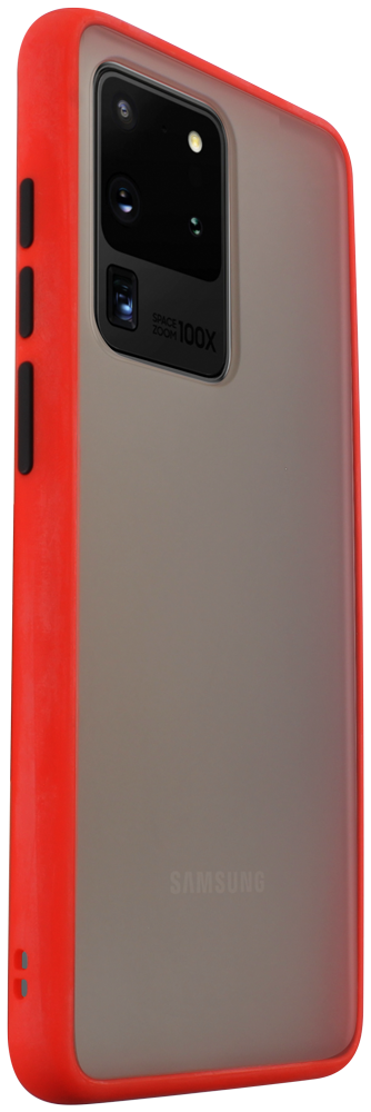 Samsung Galaxy S20 Ultra 5G (SM-G988B) kemény hátlap Vennus Button Bumper piros