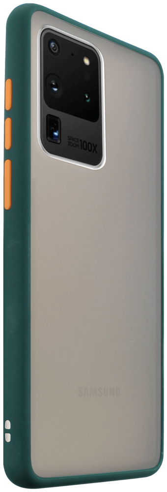 Samsung Galaxy S20 Ultra (SM-G988B) kemény hátlap Vennus Button Bumper sötétzöld