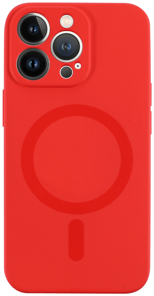 Apple iPhone 13 Pro szilikon tok gyári MagSafe kameravédővel piros