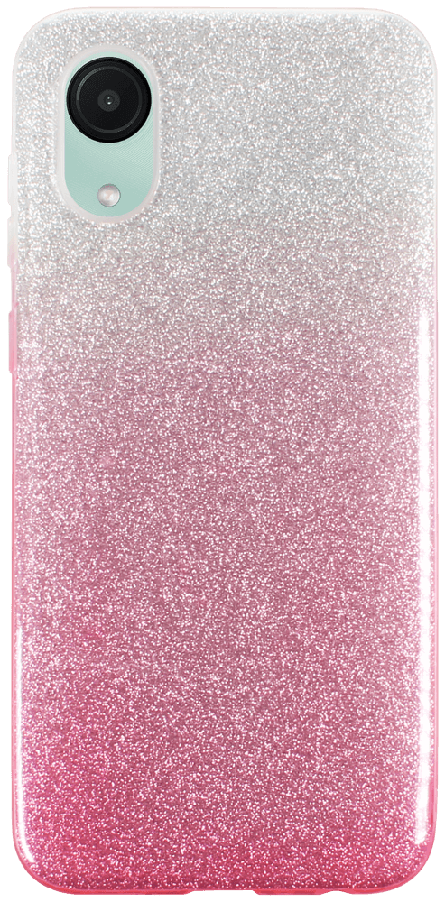 Samsung Galaxy A03 Core (SM-A032F) szilikon tok csillogó hátlap rózsaszín/ezüst