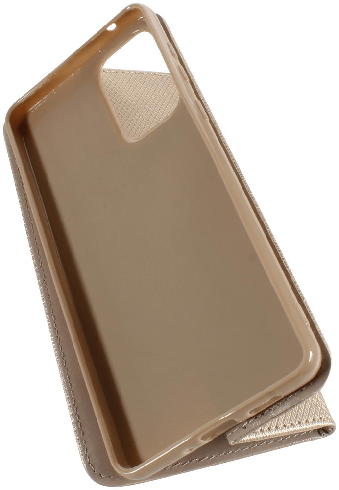 Samsung Galaxy A73 5G (SM-A736B) oldalra nyíló flipes bőrtok rombusz mintás arany
