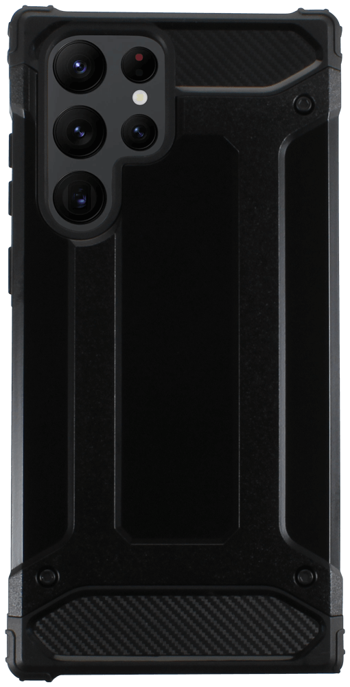 Samsung Galaxy S22 Ultra 5G (SM-S908B) ütésálló tok légpárnás sarkas, hibrid Forcell Armor fekete