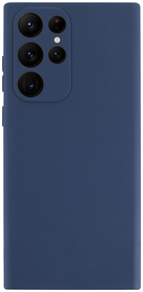 Samsung Galaxy S22 Ultra 5G (SM-S908B) szilikon tok kameravédővel matt sötétkék