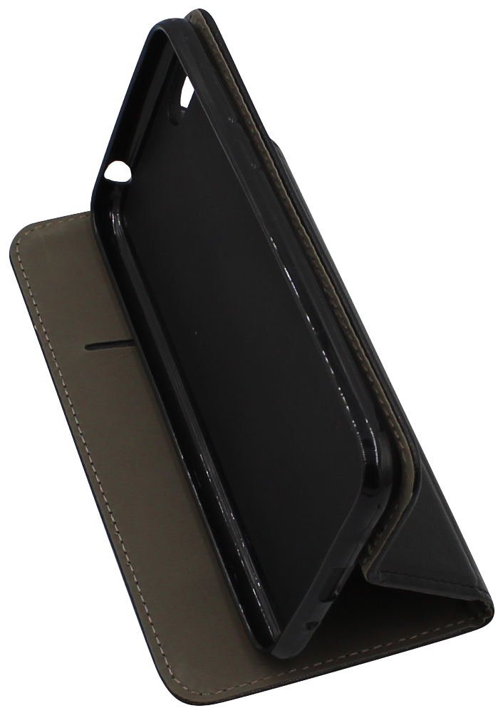 Huawei Y5 Lite 2018 oldalra nyíló flipes bőrtok asztali tartó funkciós fekete
