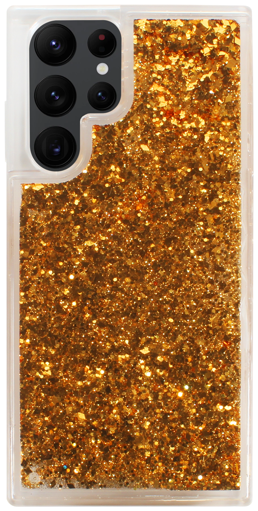 Samsung Galaxy S22 Ultra 5G (SM-S908B) szilikon tok gyári Liquid Sparkle arany
