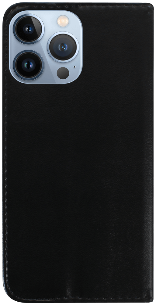 Apple iPhone 13 Pro Max oldalra nyíló flipes bőrtok asztali tartó funkciós fekete