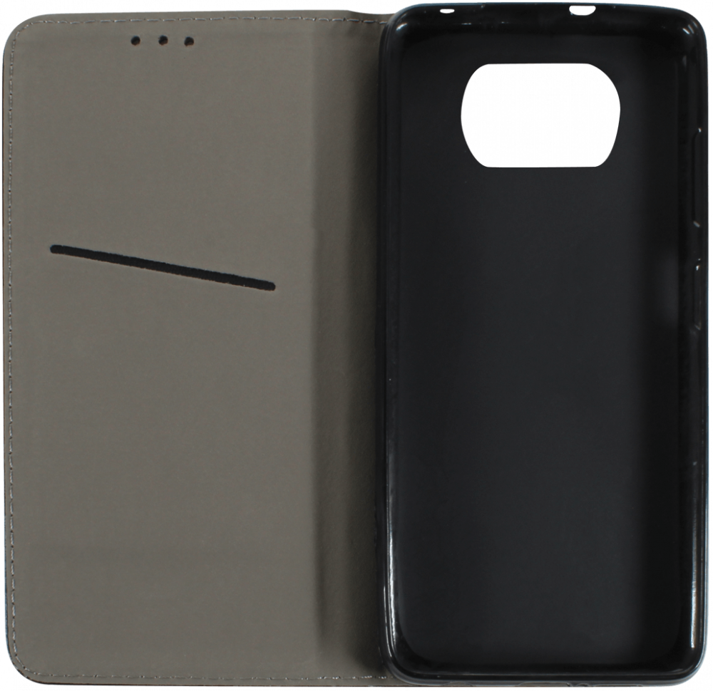 Xiaomi Poco X3 NFC oldalra nyíló flipes bőrtok asztali tartó funkciós fekete