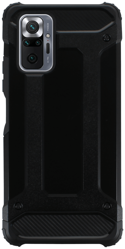 Xiaomi Redmi Note 10 Pro Max ütésálló tok légpárnás sarkas, hibrid Forcell Armor fekete