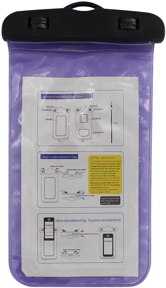 Huawei Y5 Lite 2018 vízálló tok univerzális lila