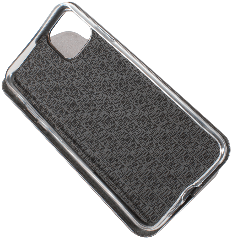 Apple iPhone 11 Pro Max oldalra nyíló mágneses flipes bőrtok prémium minőség ezüst