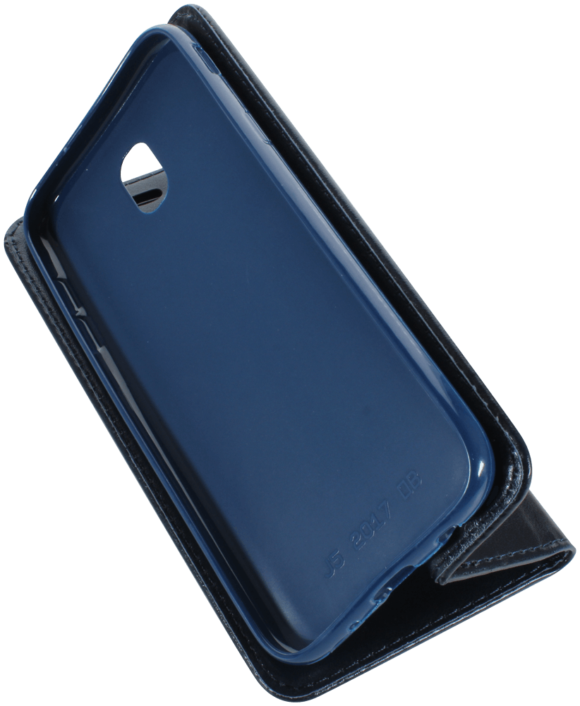 Samsung Galaxy J5 2017 Dual (J530) oldalra nyíló flipes bőrtok asztali tartó funkciós sötétkék