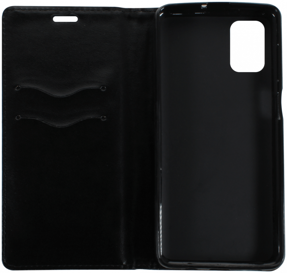 Samsung Galaxy M51 (SM-M515F) oldalra nyíló flipes bőrtok asztali tartó funkciós fekete