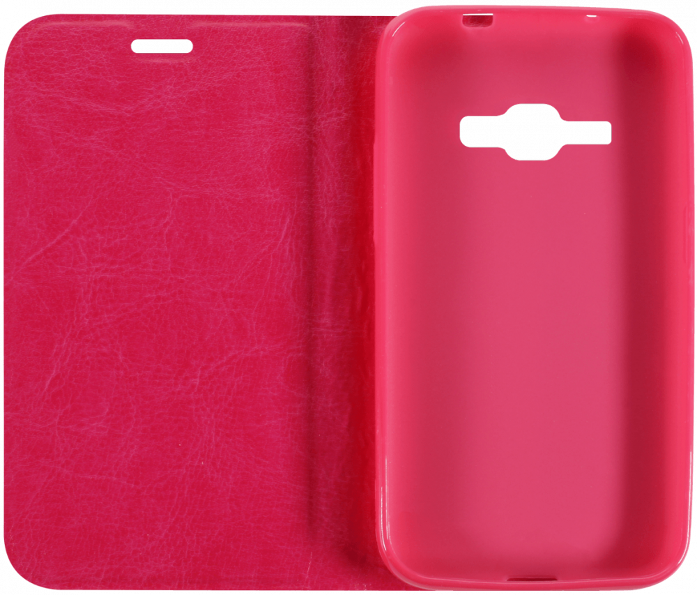 Samsung Galaxy J1 2016 (J120) oldalra nyíló flipes bőrtok asztali tartó funkciós rózsaszín