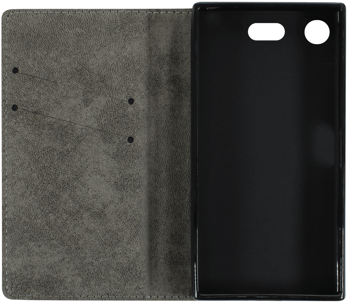 Sony Xperia XZ1 Compact Dual (G8442) oldalra nyíló flipes bőrtok asztali tartó funkciós fekete