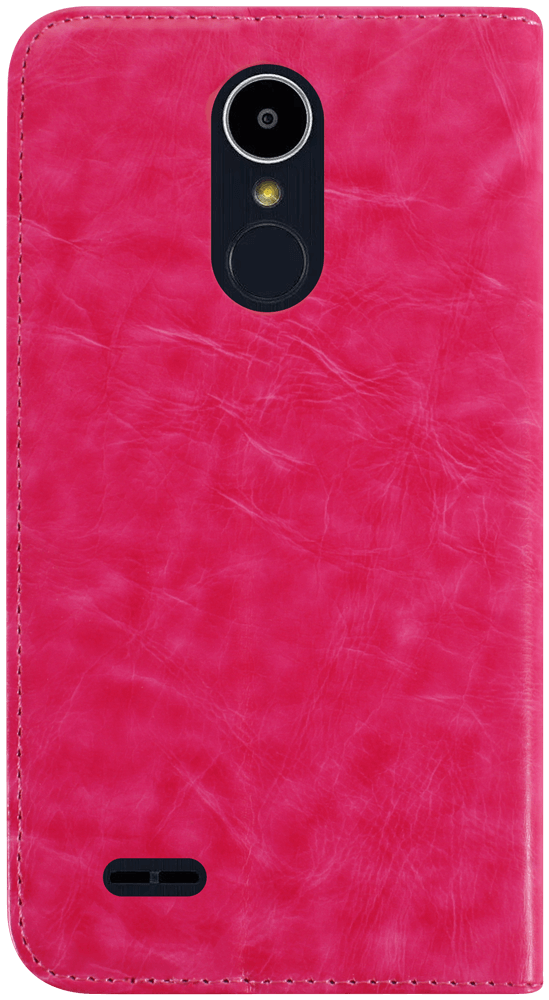 LG K8 2017 oldalra nyíló flipes bőrtok asztali tartó funkciós rózsaszín
