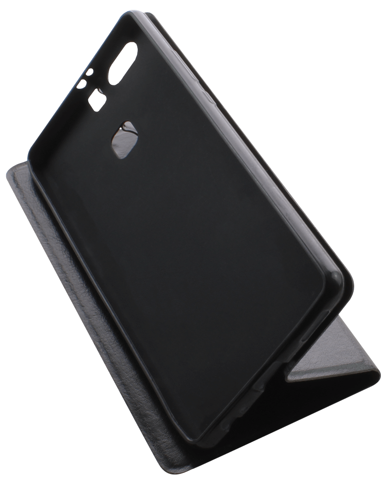 Huawei P9 Plus (VIE-L09) oldalra nyíló flipes bőrtok asztali tartó funkciós fekete