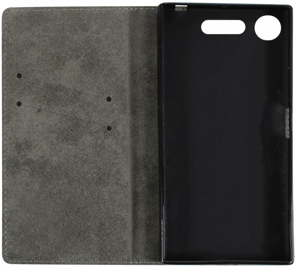 Sony Xperia XZ1 (G8341) oldalra nyíló flipes bőrtok asztali tartó funkciós fehér