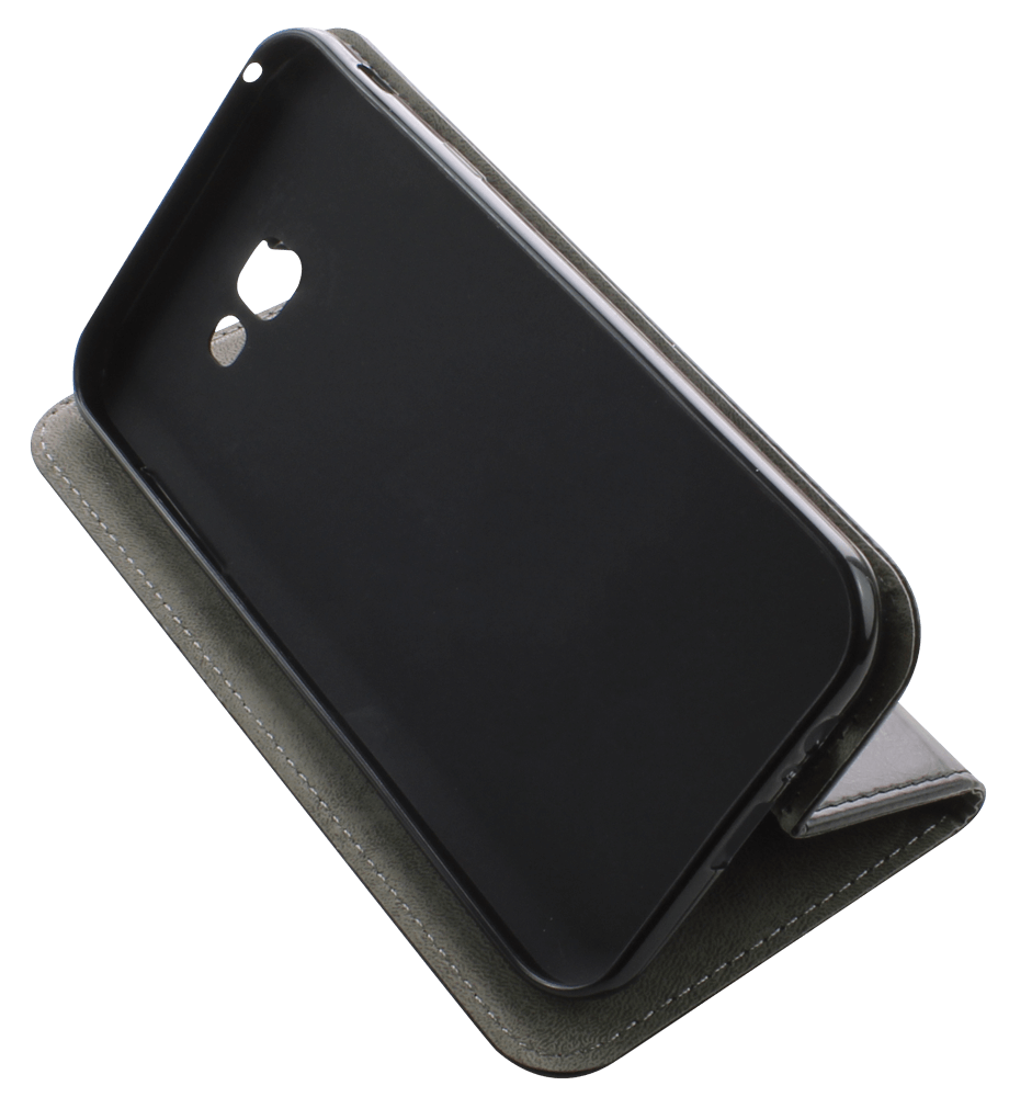 Samsung Galaxy A7 2017 (A720) oldalra nyíló flipes bőrtok asztali tartó funkciós fekete