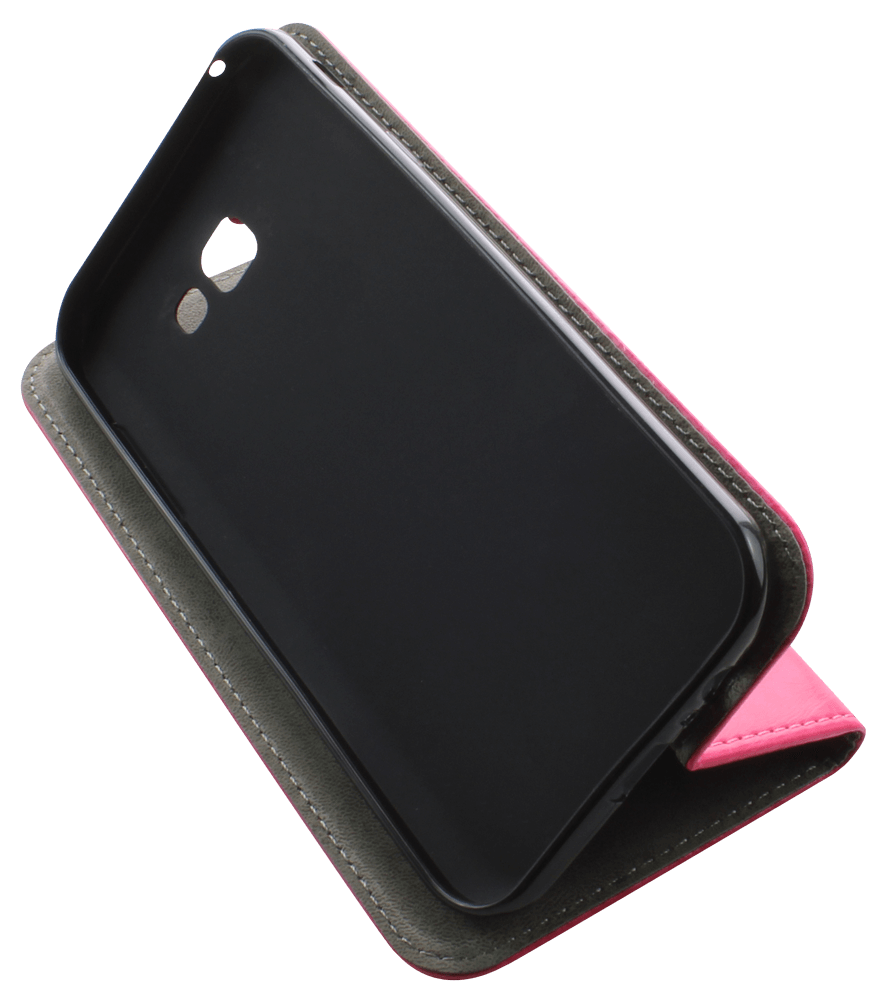 Samsung Galaxy A7 2017 (A720) oldalra nyíló flipes bőrtok asztali tartó funkciós rózsaszín