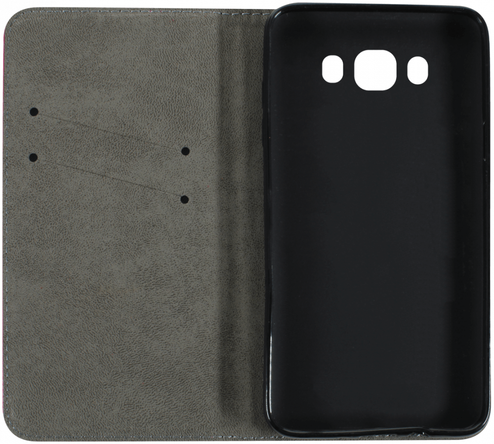 Samsung Galaxy J7 2016 (J710) oldalra nyíló flipes bőrtok asztali tartó funkciós rózsaszín