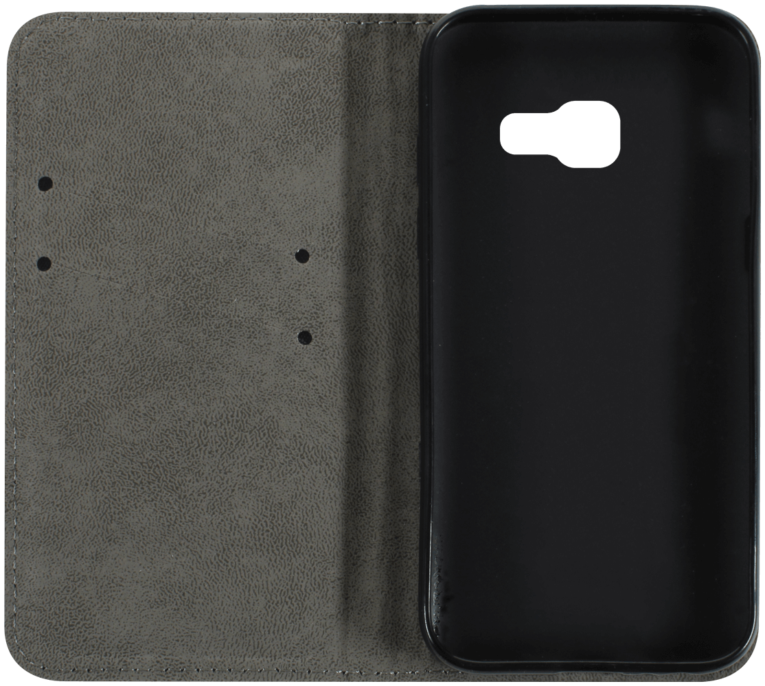 Samsung Galaxy A3 2017 (A320) oldalra nyíló flipes bőrtok asztali tartó funkciós fekete